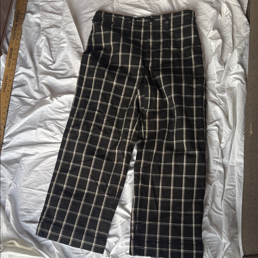 Madewell Emmett Slim Black and White Plaid Women's Jeans Dress